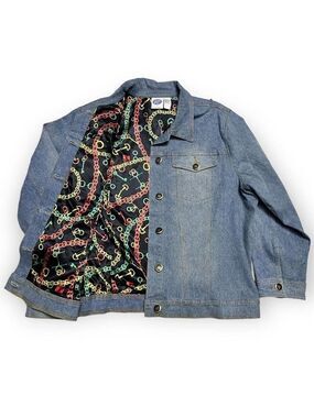 Vintage 90s Jacket Diane Gilman DG2 Designer Denim Jean - Womens XL
